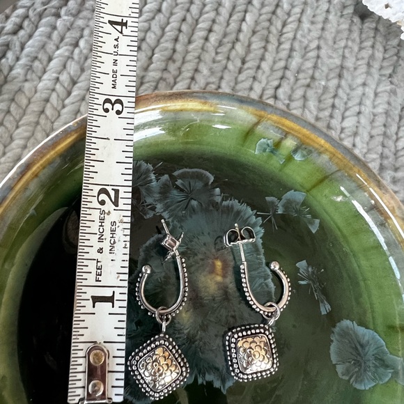 John Hardy 18k gold and silver dot drop earrings - Picture 8 of 11